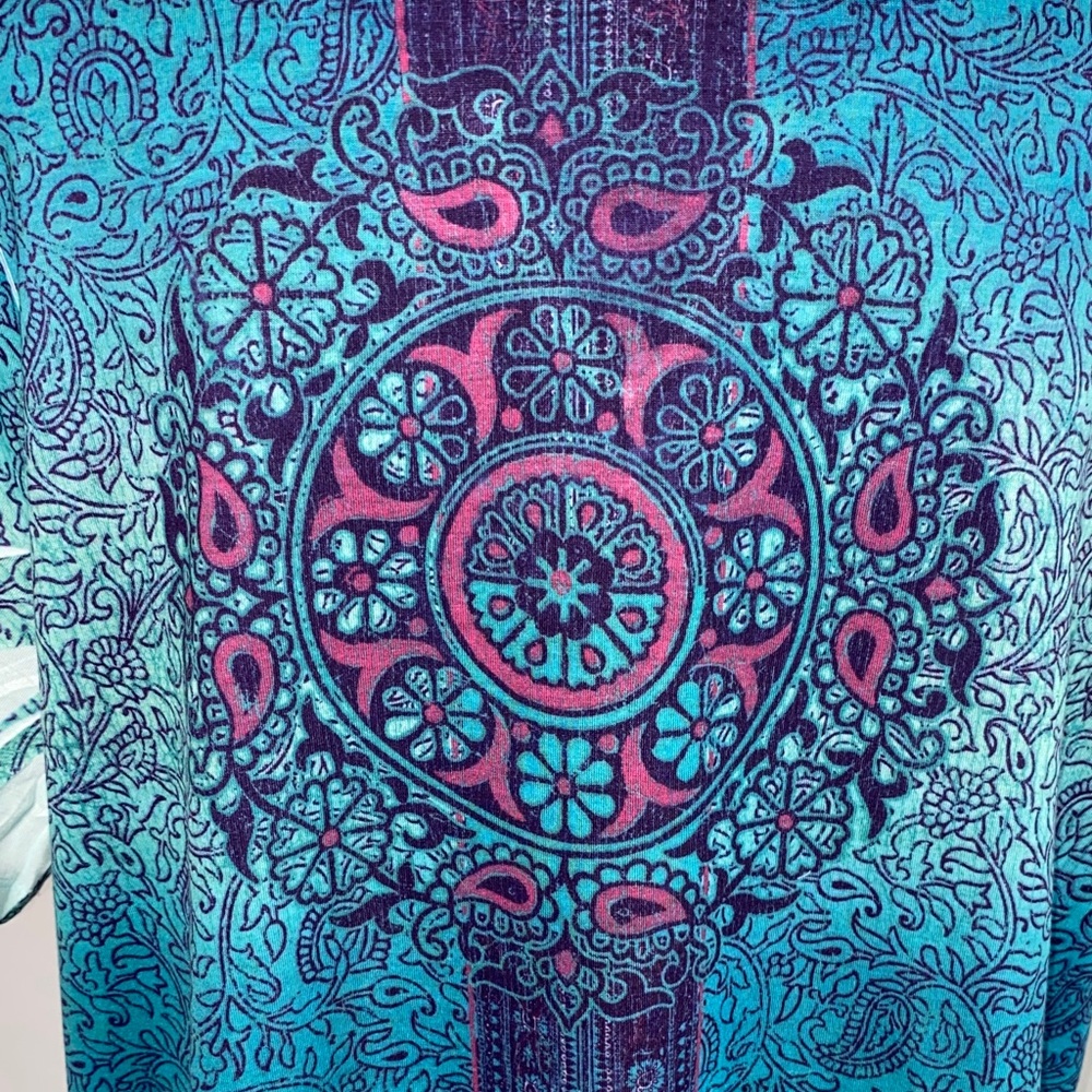 Catherine’s Blue Purple Embellished Women's Petite Tunic Style Top 1XWP - Picture 6 of 9